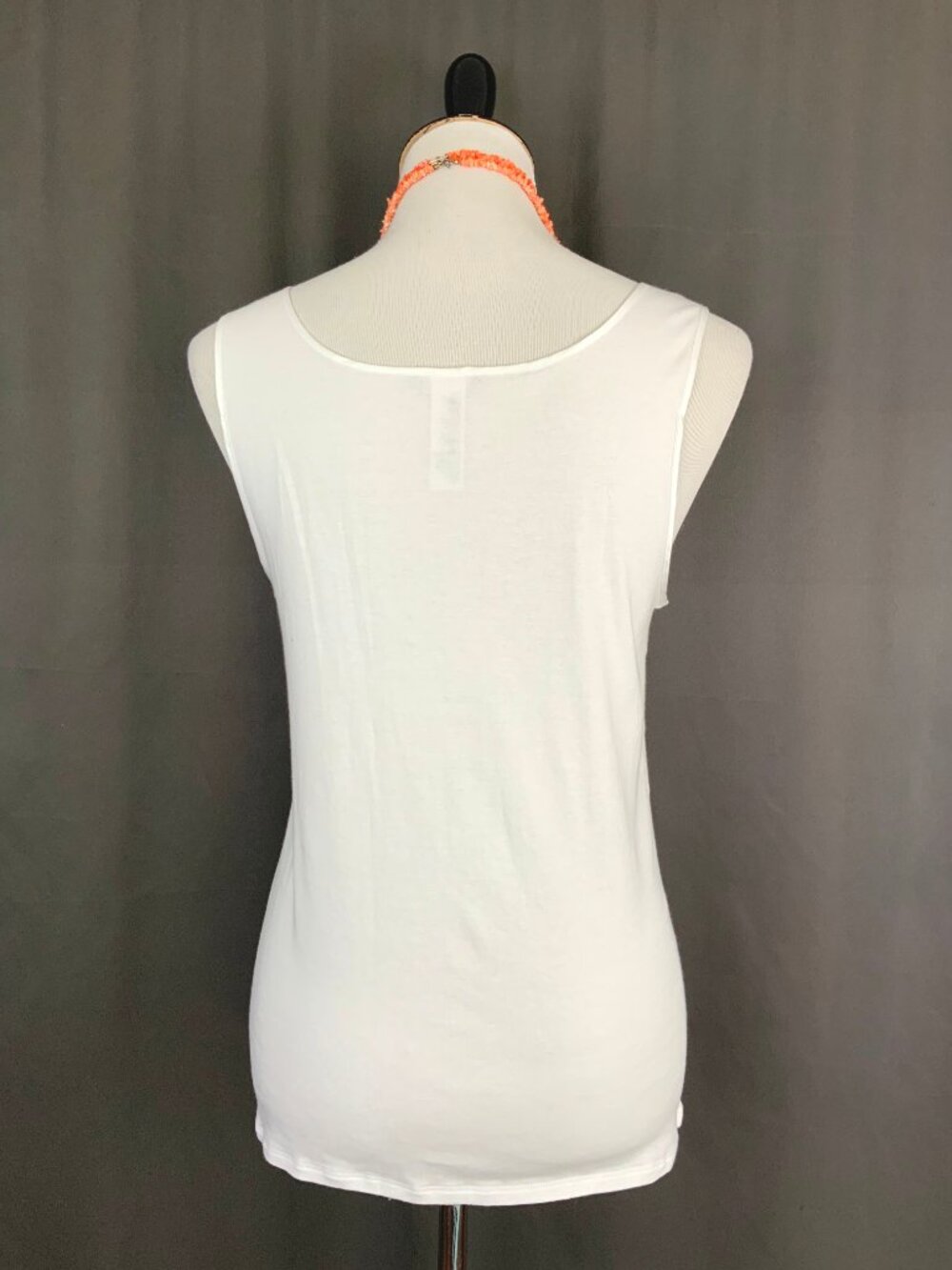 New Hanro of Switzerland White Cotton Round Neck tank Top Sz XL - Picture 10 of 16